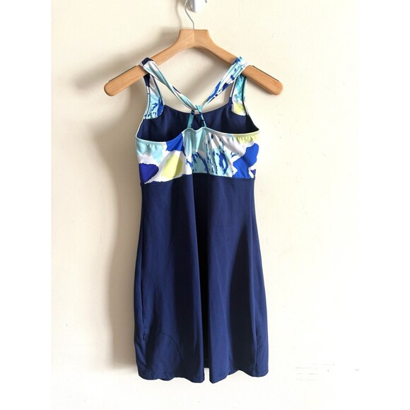 Title Nine Strappy Dream Athletic Dress Womens Small Navy Fit Flare Shelf Bra - Picture 2 of 5
